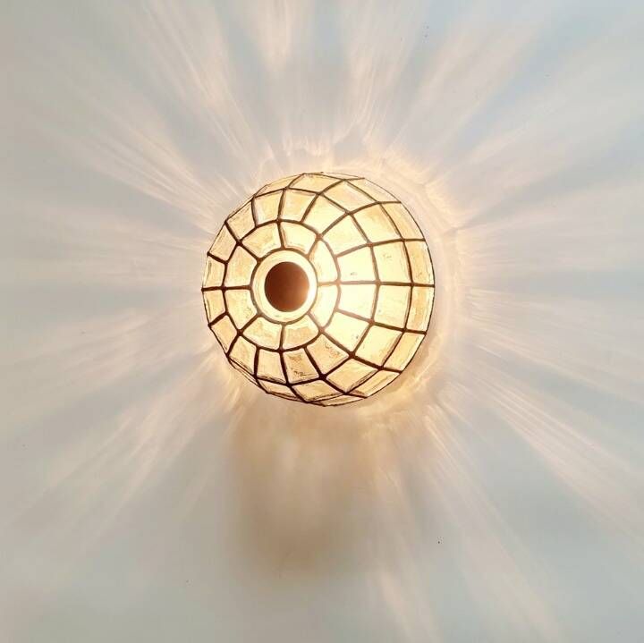 Mid Century Modern Glass Ceiling Light From Limburg, Germany, 1960s/1970s