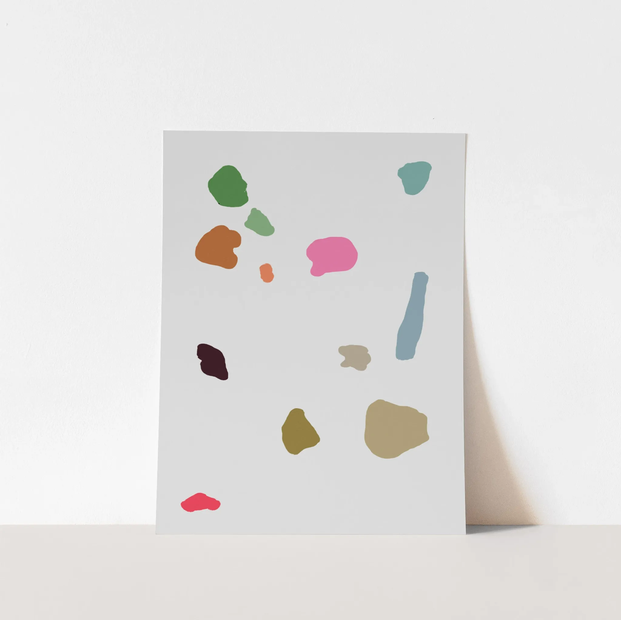 Abstract pebbles giclee print 50x70 cm