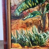 Banana trees on Rue du Havre, signed, 1988