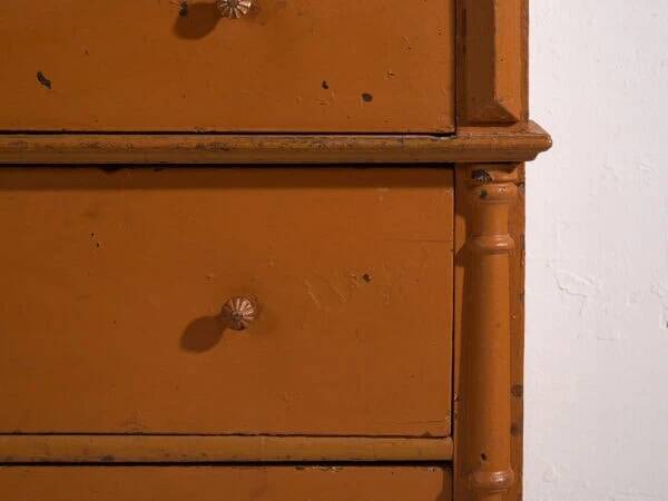 Antique chest of drawers with ochre patina (c.1920)