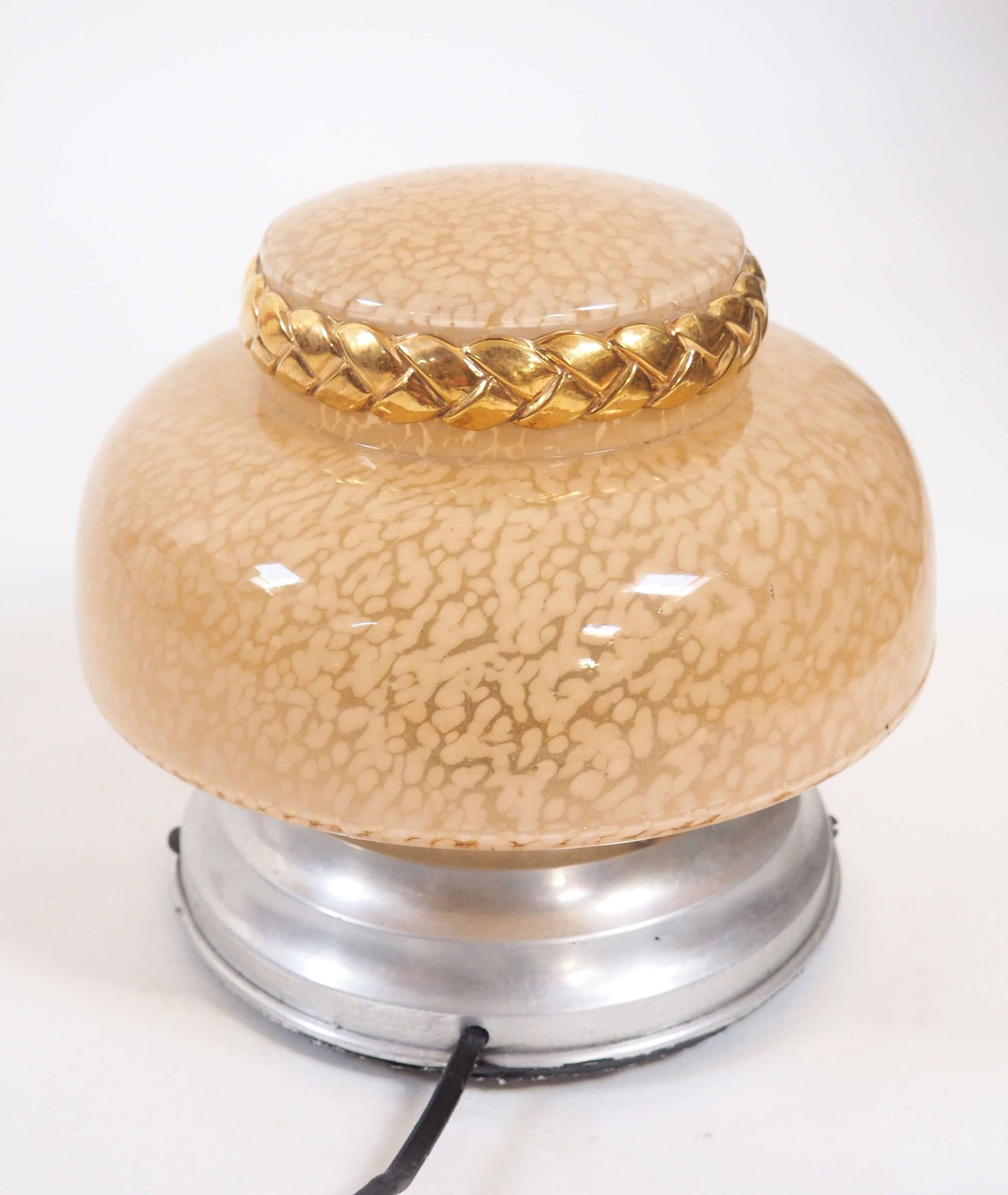 Lampe verrerie de clichy et tresse