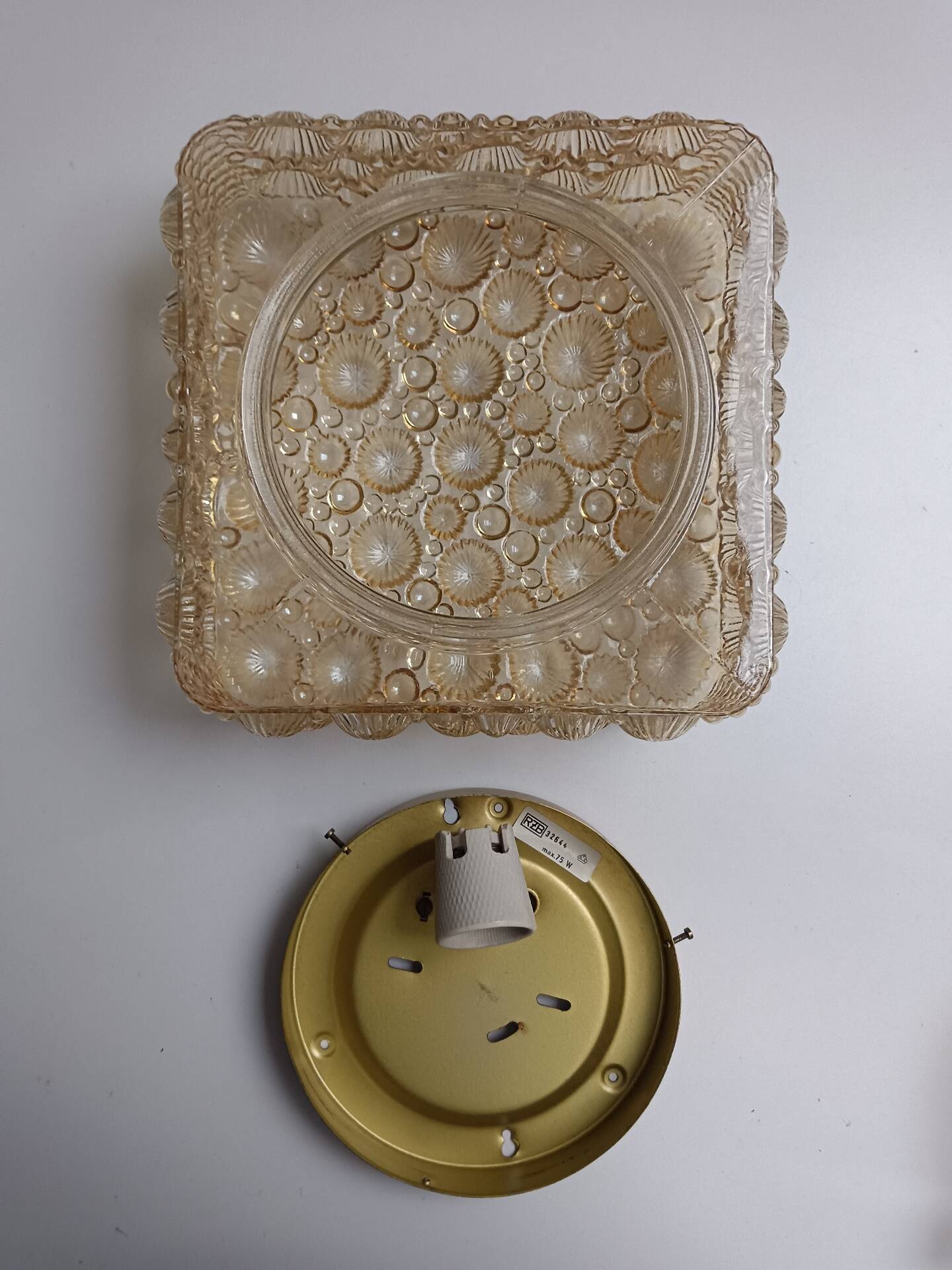 Luminaire verre et support à électrifier