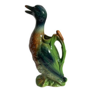 pichet en majolique canard