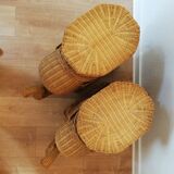 Pair of rattan sofa ends or elephant bedside tables