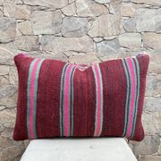 Vintage Berber kilim cushion cover: Moroccan wool cushion 60x40cm