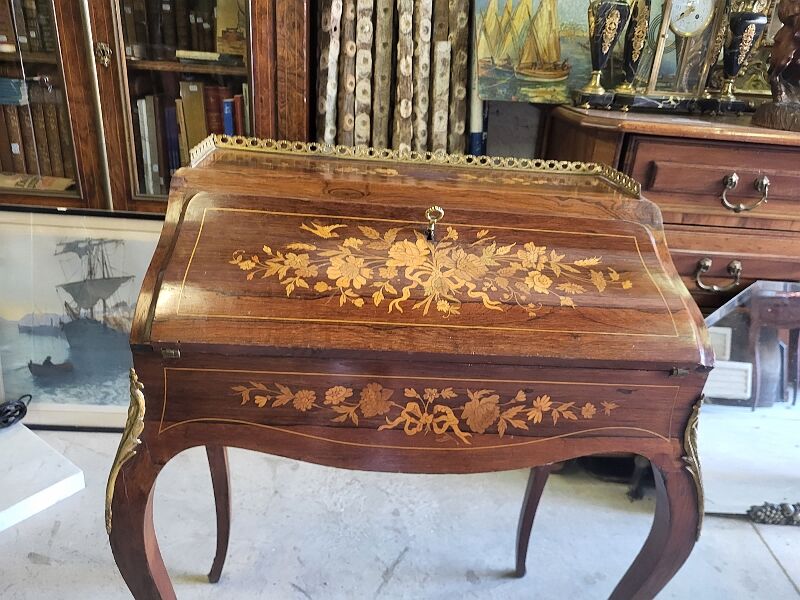 Secretaire de dame bonheur du jour marqueterie