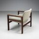 Fauteuil lounge en wengé de milieu de siècle