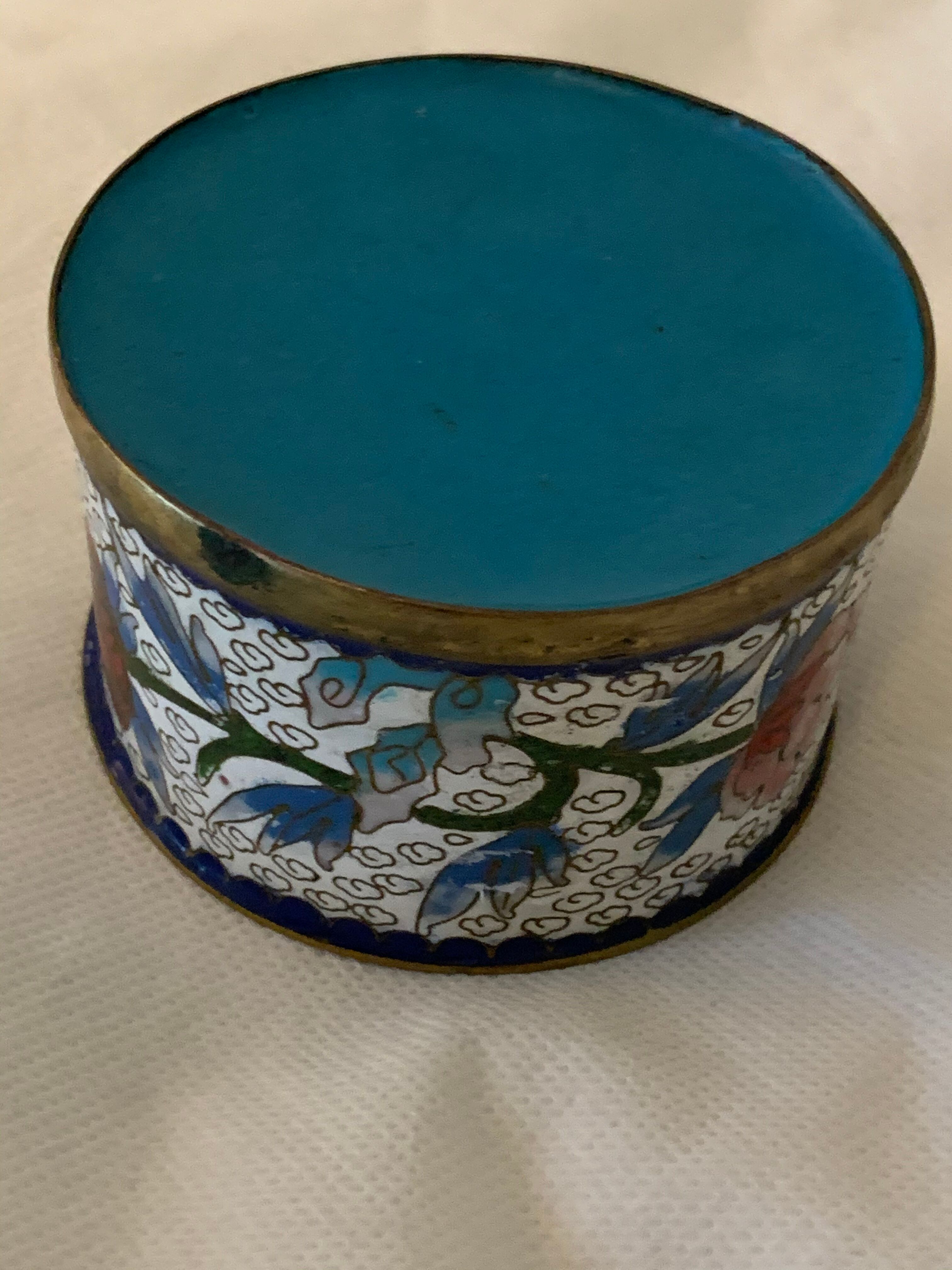 Asian enamels partitioned box