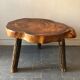 Brutalist oak coffee table