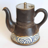 Sandstone teapot signed HB Quimper