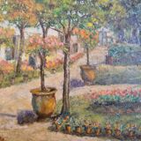 Tableau Villa Provençale daté 1934