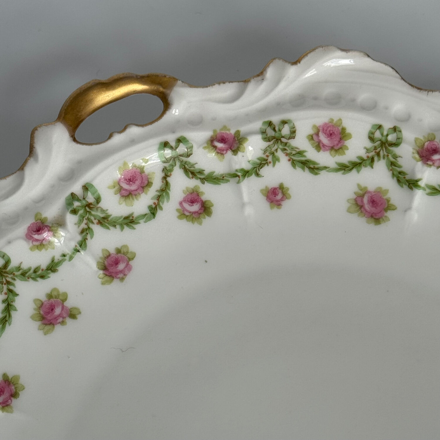 Limoges Cake Plates and Dessert Plates | Ribbons, Bows and Roses
