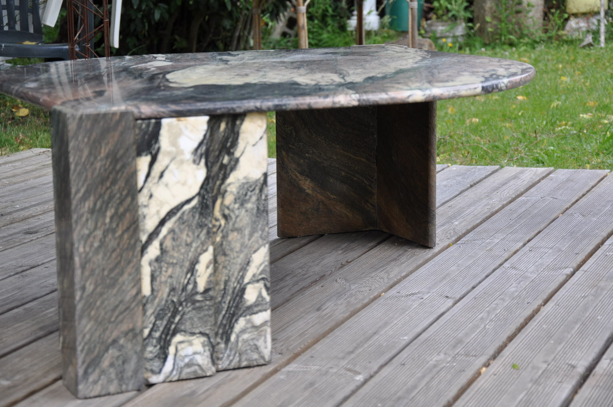 Table basse en marbre des années 70