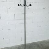 Coat rack with 12 chrome and black plastic hooks, 1960, 2m.