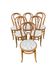 6 Bistro Chairs Fischel Bent Beech Damask Fabric