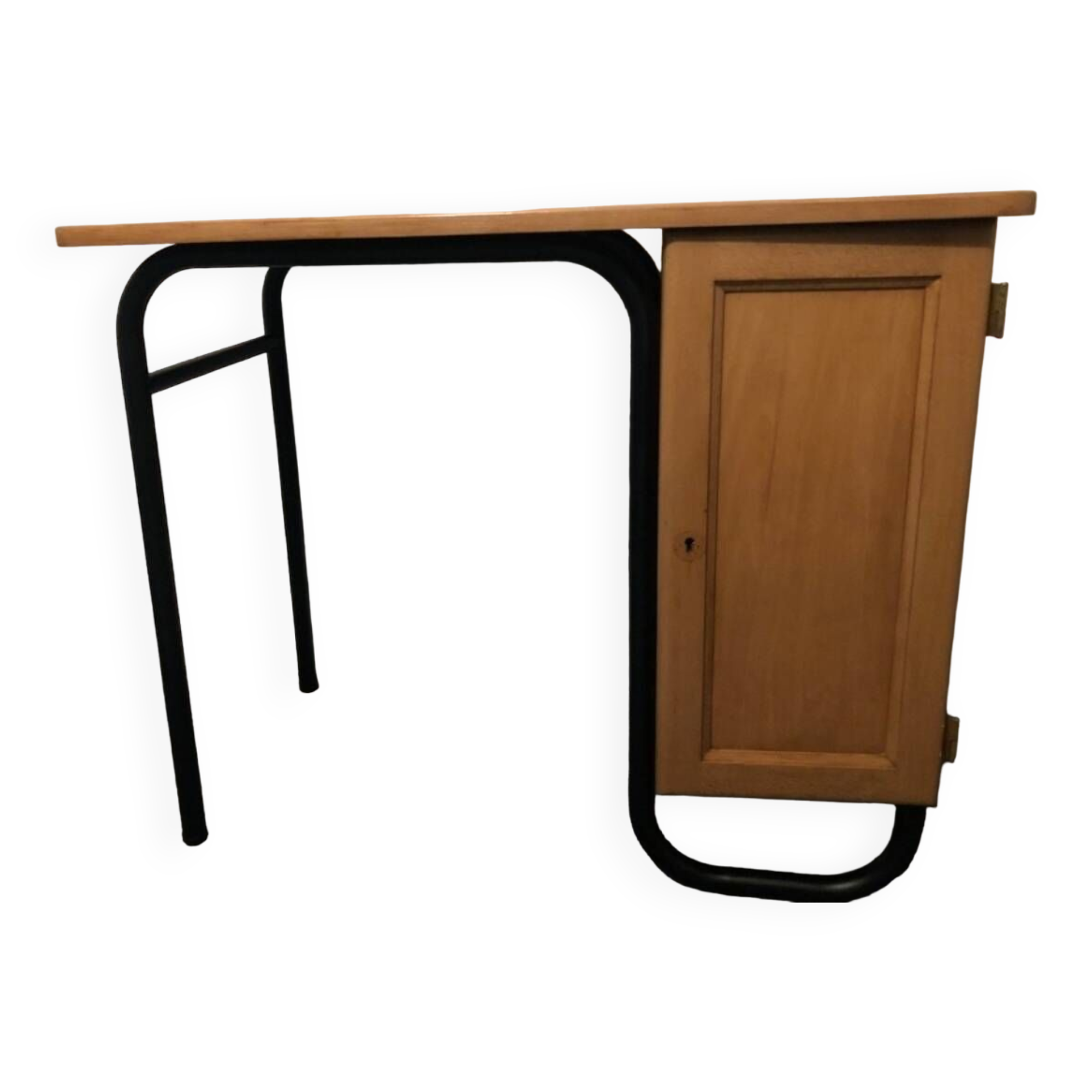 Bureau bois massif vintage style Hitier