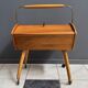 Sewing box on legs and wheels