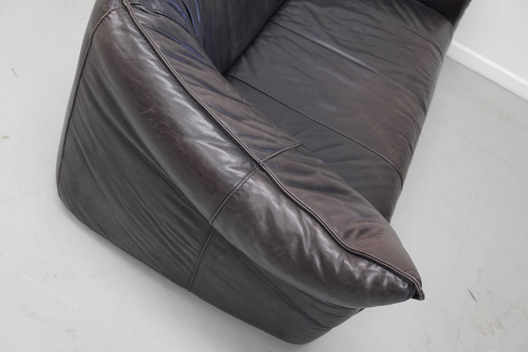 Brown Leather Andes Sofa by Gerard van den Berg for Montis, 1970s