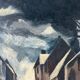 Hiver dans la rue, huile sur toile signée