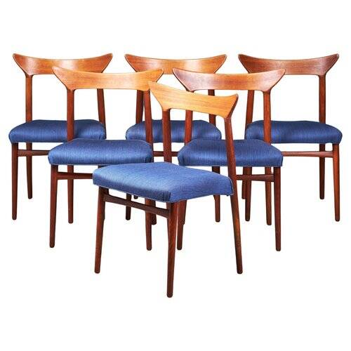 Vintage Teak Dining Chairs by Kurt Østervig, 1960s, Set of 6