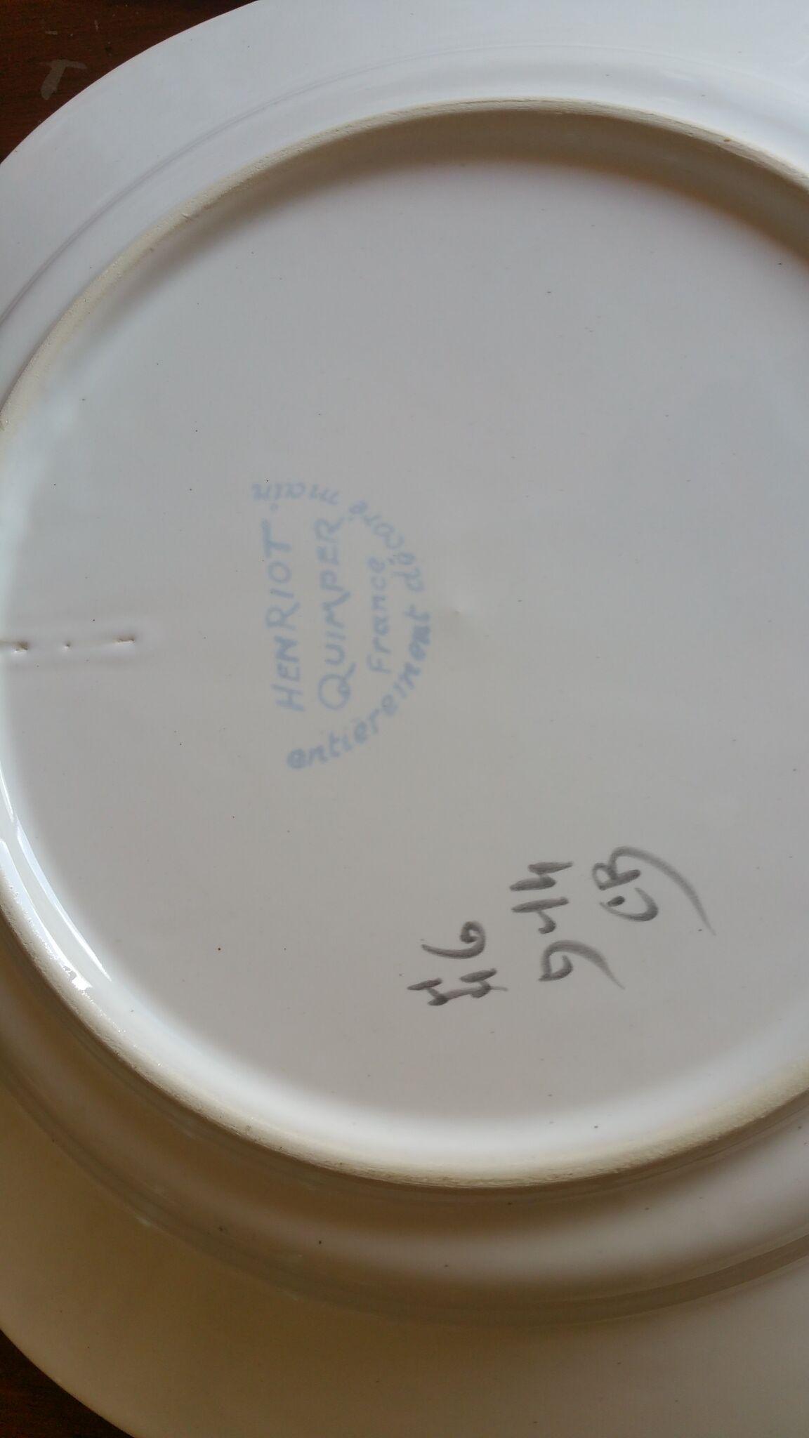 2 Breton Henriot plates from the Quimper earthenware factory