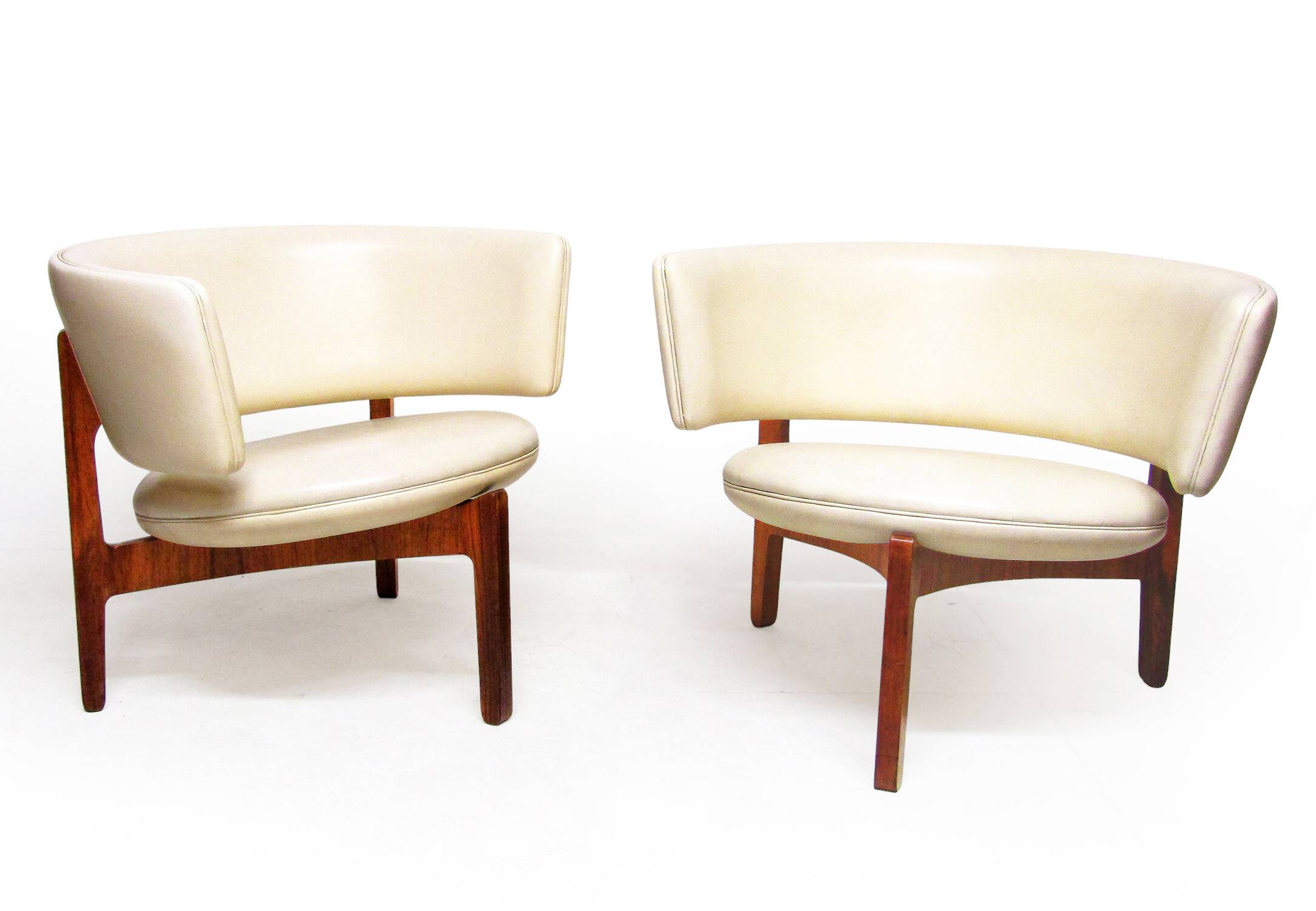 Two 1960s Danish Lounge Chairs In Rosewood By Sven Ellekaer