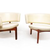 Two 1960s Danish Lounge Chairs In Rosewood By Sven Ellekaer