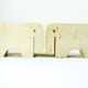 Pair elephant bookends travertine Fratelli Mannelli, 1970s