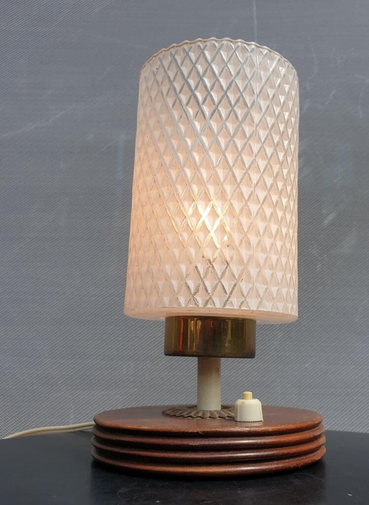 Table lamp 1960 diamond glass