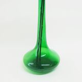 Grand vase à bourgeons en verre vert