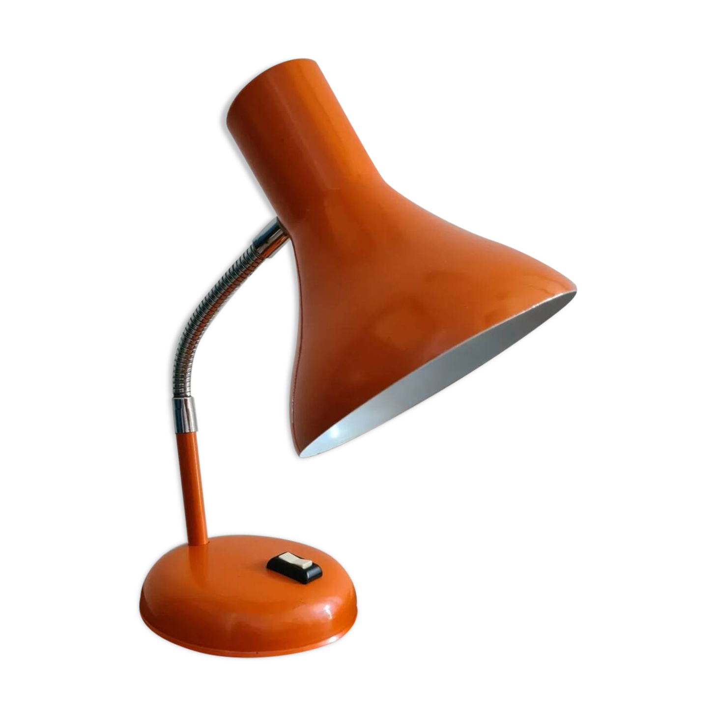Orange desk or bedside lamp from the 50s