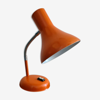 Lampe bureau ou chevet orange années 50