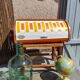 vintage orange bread hutch 70s