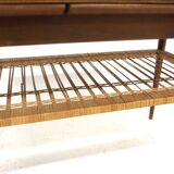 Table basse scandinave extensible en acajou, Suède, 1950