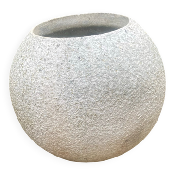 1960s concrete ball planter