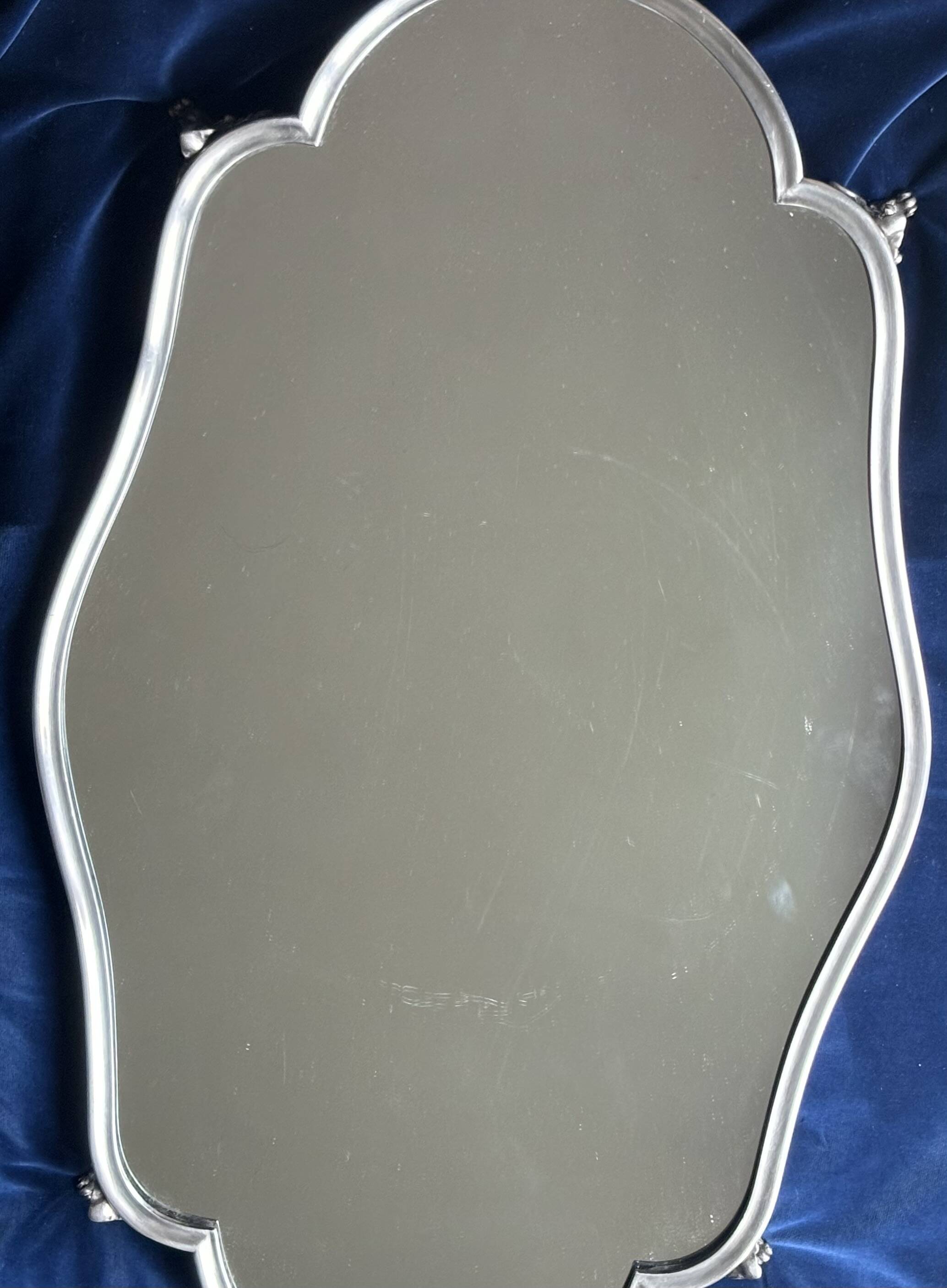 19th century mirror and silver table centrepiece