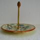 Presentation plate, barbotine and gilded brass