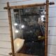 Large cherry wood bamboo mirror 100×76cm