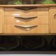 Vintage low enfilade from the 50s/60s – sculptural handles & tapered legs