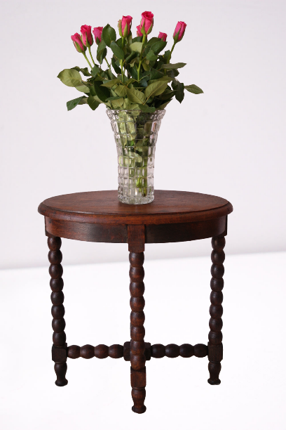 Old pearl oak saddle in Louis XIII style