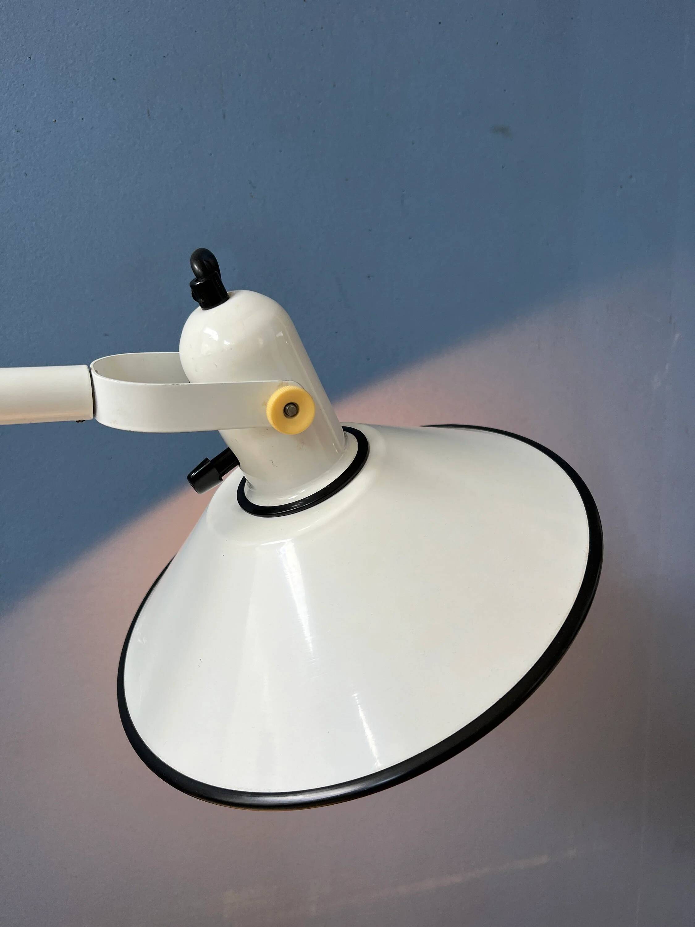 Anvia white desk lamp - mid-century table lamp - vintage desk lamp