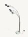Vintage floor lamp with five chrome arms and a marble base.