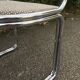 Chrome steel tube chair and fabric, 1970s