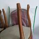 Set of Louis XV Cabriolet Chairs – Carved Wood & Bordeaux Leather