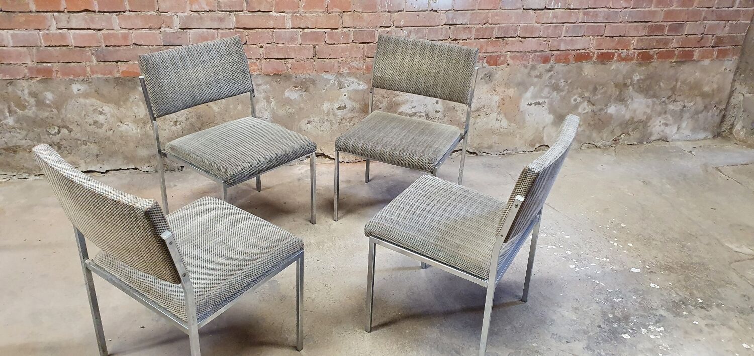 Set of four vintage armchair chairs