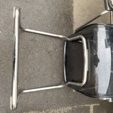 Set of 4 vintage chrome metal and plexiglass chairs