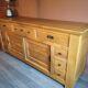 Solid oak sideboard, ideal for farmhouses or country homes, thick wood