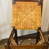 Lot de 2 chaise bois et paille