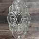 Vintage molded pressed glass bowl on foot