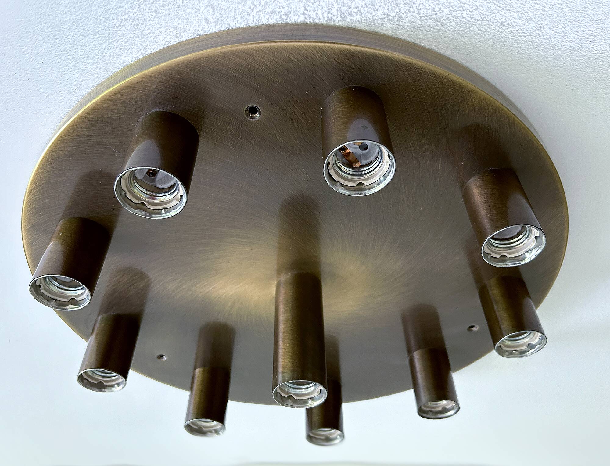 Large Vintage Brass Ceiling Light